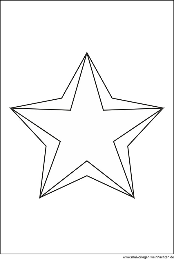 Ausmalbild Stern mit 5 Zacken