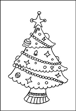Malvorlage - Weihnachtsbaum