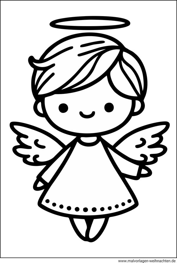 Engel Ausmalbild einfach