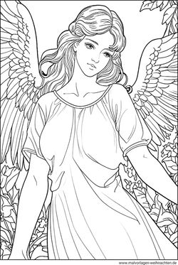 Engel Ausmalbild für Erwachsene