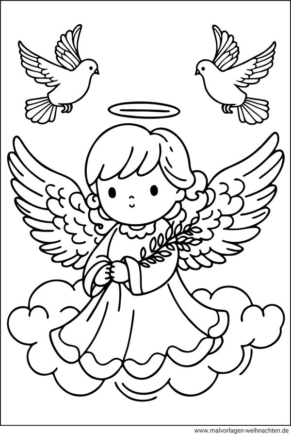 Friedensengel Ausmalbild