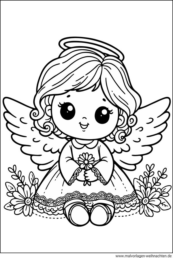 kleiner Engel Ausmalbild