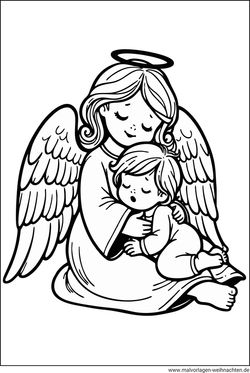 Schutzengel Ausmalbild ausdrucken
