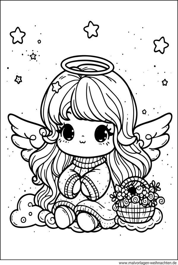süßer Engel Ausmalbild