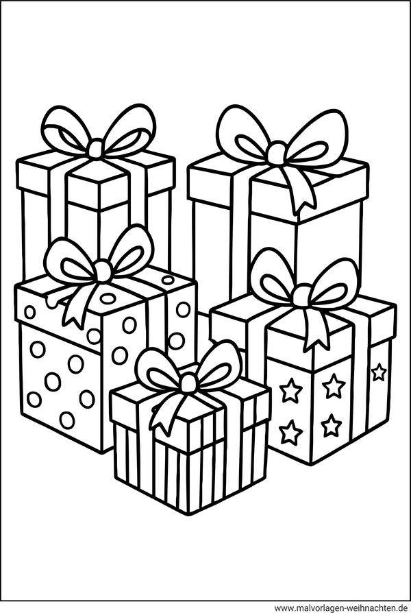 Geschenke Ausmalbilder ausdrucken