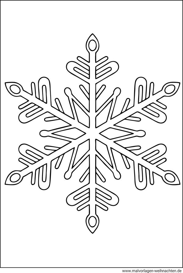 Malbild Schneeflocke zum Ausdrucken