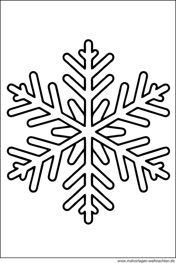 Schneeflocke Ausmalbild einfach