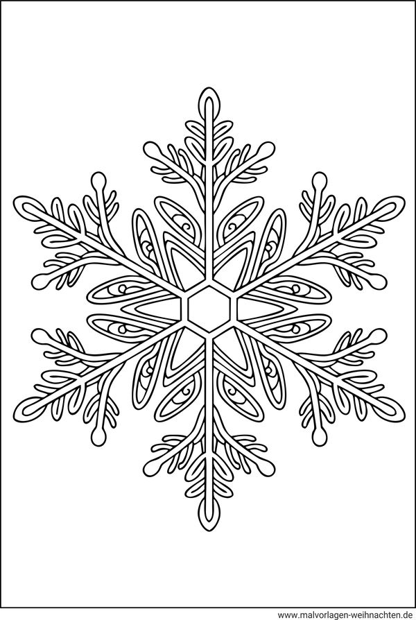 Schneeflocke Malbild Erwachsene
