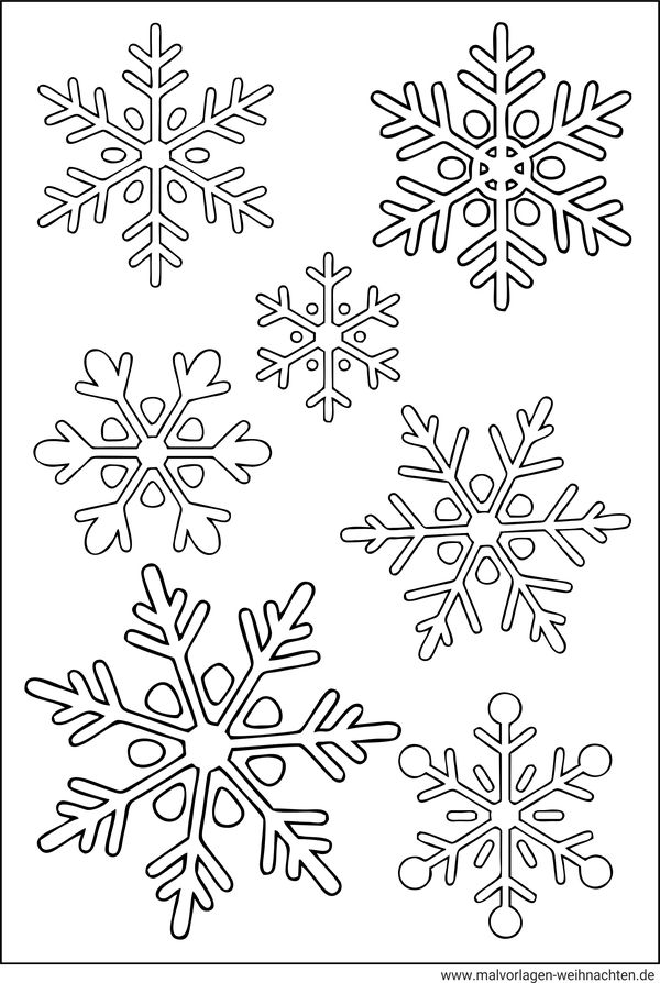 Schneeflocken Malvorlagen zum Ausdrucken kostenlos
