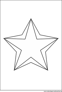 Ausmalbild Stern mit 5 Zacken zum gratis Ausdrucken
