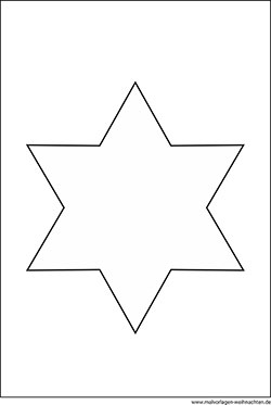Stern mit 6 Zacken zum Ausmalbilder