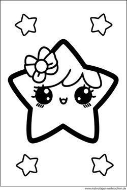 stern Mädchen Ausmalbild
