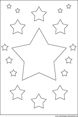 Sterne Vorlage verschiedene Größen