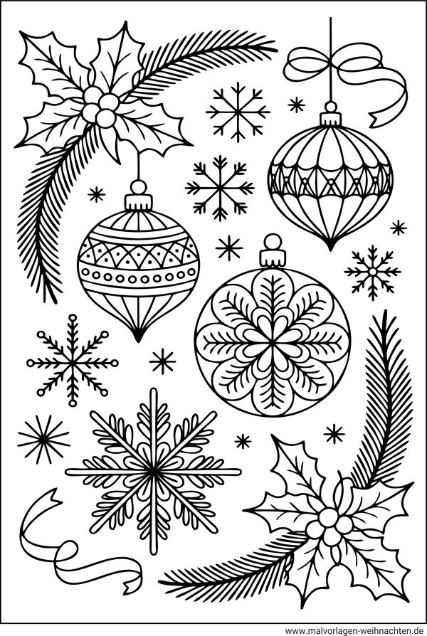 Weihnachtsmotive für Erwachsene zum Ausmalen