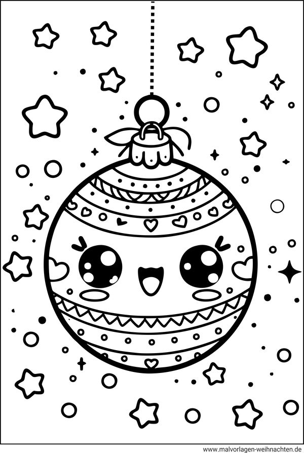 Weihnachtskugel Malvorlage