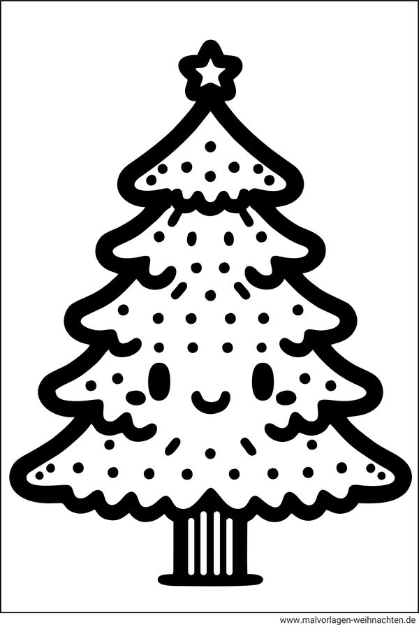 Tannenbaum Ausmalbild einfach