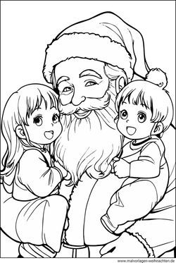 Weihnachtsmann Kinder Ausmalbild drucken ausmalen