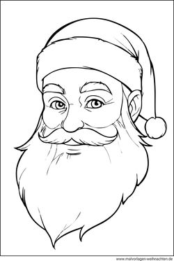 Weihnachtsmann Zeichnung drucken kostenlos