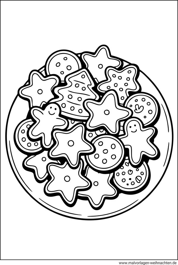 Ausmalbild Plätzchen