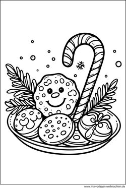 Malvorlage Plätzchen Weihnachten